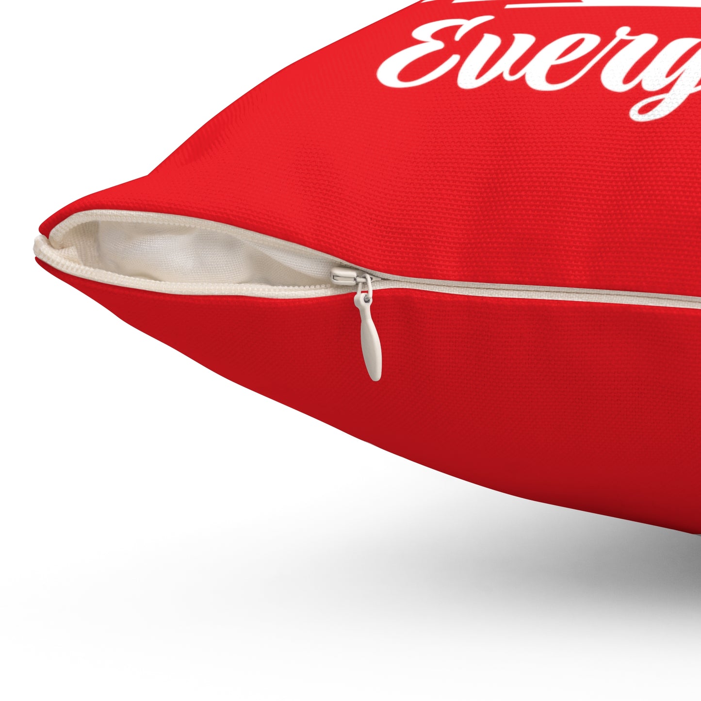 Life Means Nothing Until God Means Everything Square Pillow (Red)