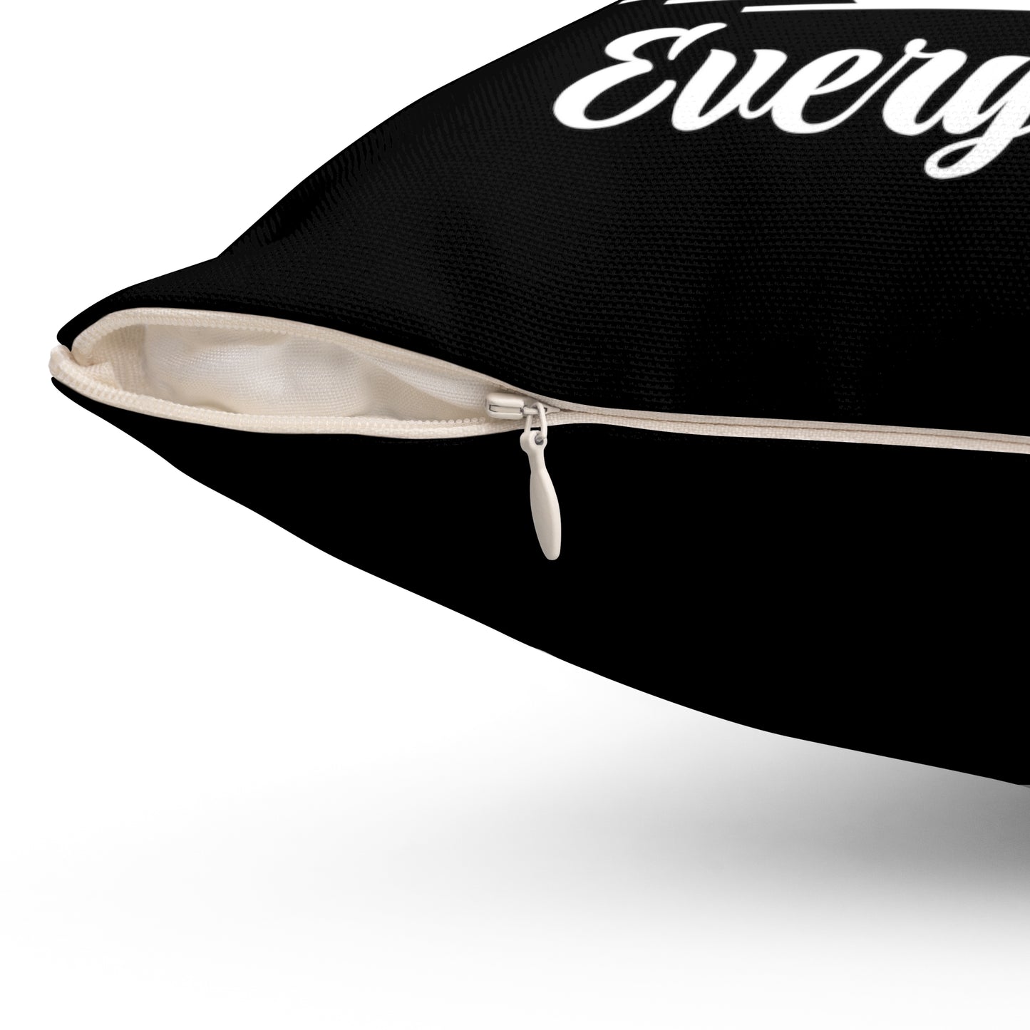 Life Means Nothing Until God Means Everything Square Pillow (Black)