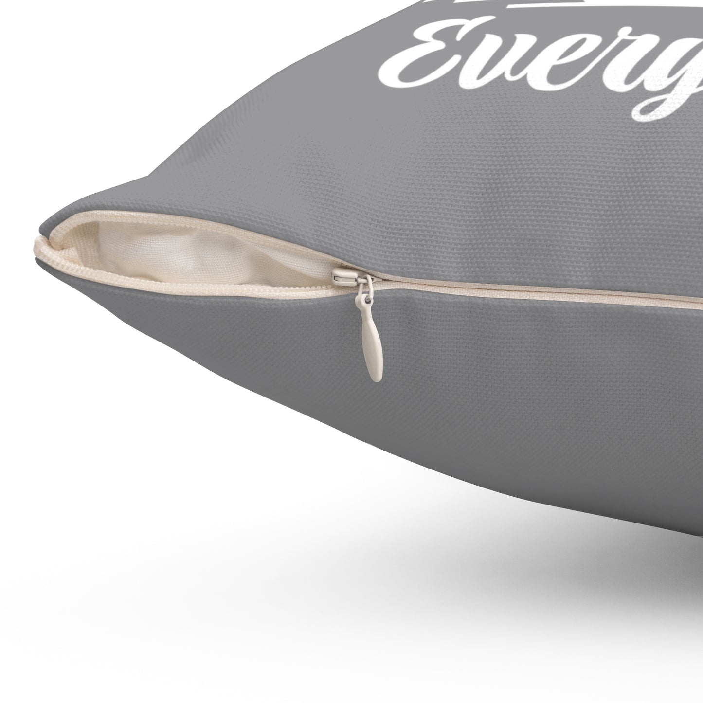 Life Means Nothing Until God Means Everything Square Pillow (Grey)