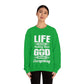 Life Means Nothing Until God Means Everything Unisex Heavy Blend™ Crewneck Sweatshirt
