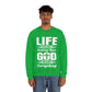 Life Means Nothing Until God Means Everything Unisex Heavy Blend™ Crewneck Sweatshirt