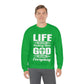 Life Means Nothing Until God Means Everything Unisex Heavy Blend™ Crewneck Sweatshirt