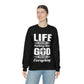 Life Means Nothing Until God Means Everything Unisex Heavy Blend™ Crewneck Sweatshirt