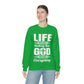 Life Means Nothing Until God Means Everything Unisex Heavy Blend™ Crewneck Sweatshirt